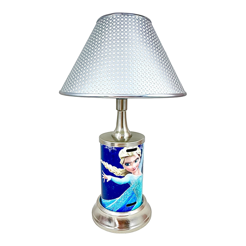 Frozen Elsa Ana Olaf Exclusive Metal License Plate Collectible Table / Desk Lamp