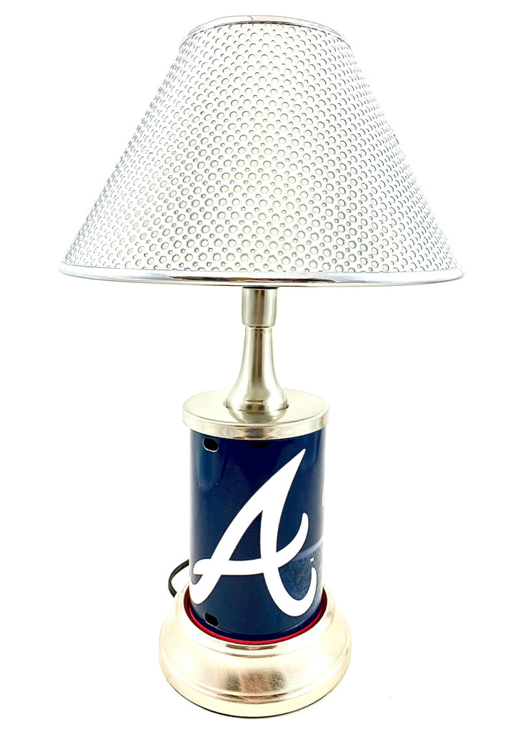 MLB Atlanta Braves Official License Plate Collectible Table / Desk Lamp.