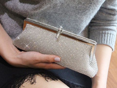 A4041 Classy Small Rhinestone Party Dinner Cross-body Evening Clutch Purse Clearance