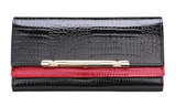 A4042 Classy Rhinestone Alligator Embossed Genuine Patent Leather Bi-fold Wallet SALE.