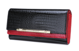 A4042 Classy Rhinestone Alligator Embossed Genuine Patent Leather Bi-fold Wallet SALE.