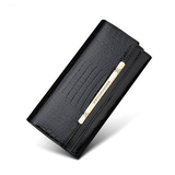 A4042 Classy Rhinestone Alligator Embossed Genuine Patent Leather Bi-fold Wallet SALE.