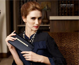 A4042 Classy Rhinestone Alligator Embossed Genuine Patent Leather Bi-fold Wallet SALE.