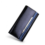 A4042 Classy Rhinestone Alligator Embossed Genuine Patent Leather Bi-fold Wallet SALE.