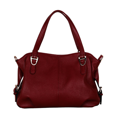 A5020 Classy Pebble Embossed Genuine Leather Cross-body Shoulder Tote Handbag Clearance