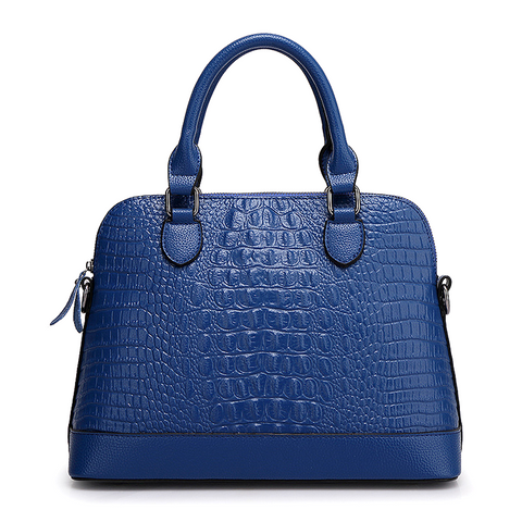 A5044F Classy Alligator Embossed Faux Leather Cross-body Satchel SALE