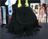 C8002 Large Faux Suede Fringe Tassels Backpack SALE.