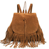 C8002 Large Faux Suede Fringe Tassels Backpack SALE.
