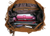 C8002 Large Faux Suede Fringe Tassels Backpack SALE.