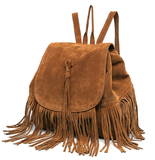 C8002 Large Faux Suede Fringe Tassels Backpack SALE.