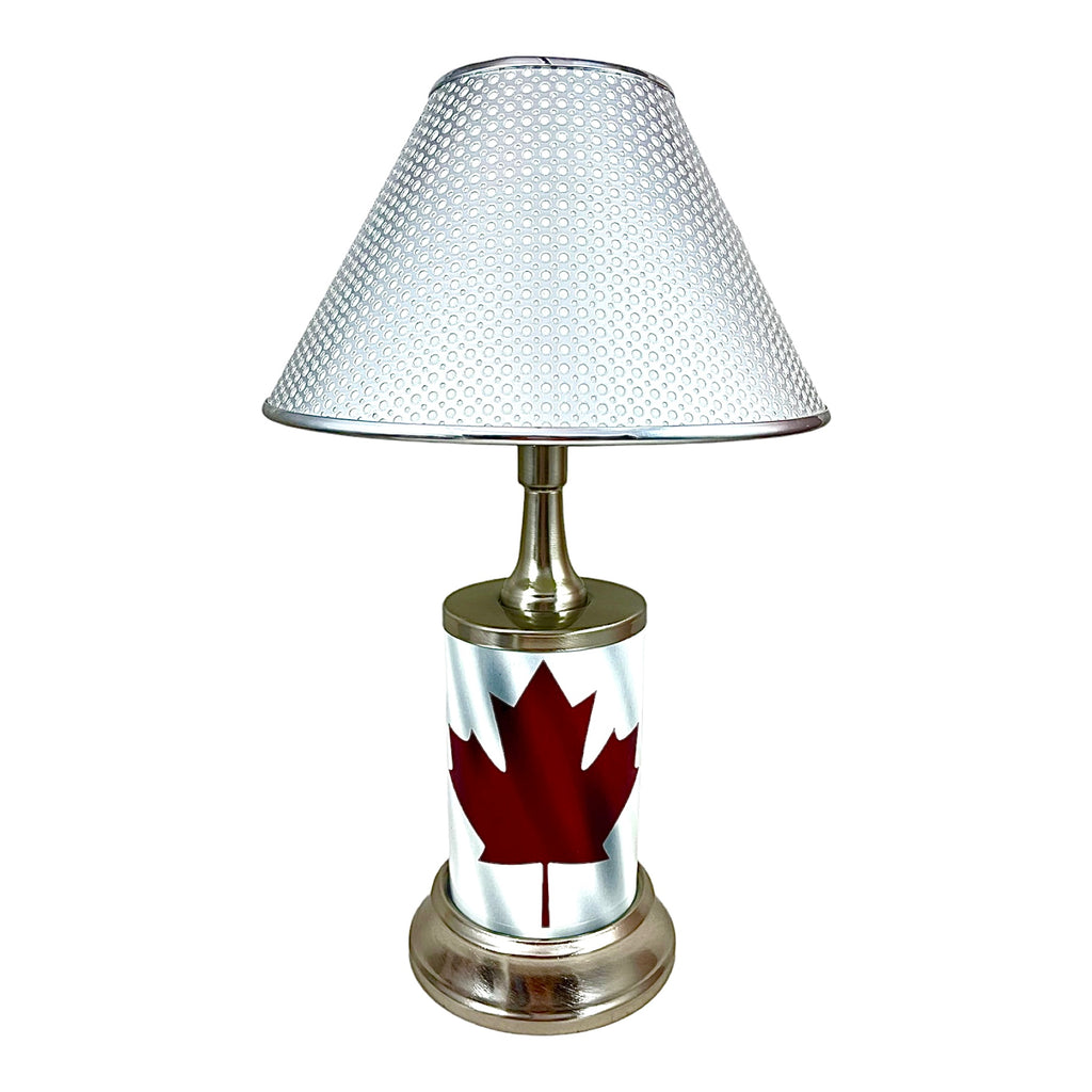 Canadian Flag Airbrush Metal License Plate Collectible Table / Desk Lamp