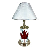 Canadian Flag Airbrush Metal License Plate Collectible Table / Desk Lamp