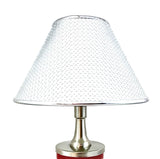 Classy Modern Chic Silver Chrome Edge  Desk Table Lamp Shade 9.75"W x 5.5"H