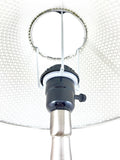 Classy Modern Chic Silver Chrome Edge  Desk Table Lamp Shade 9.75"W x 5.5"H