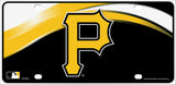 MLB Pittsburgh Pirates Official License Plate Collectible Table / Desk Lamp.