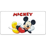 Mickey Mouse Lay Down Metal License Plate Collectible Table / Desk Lamp