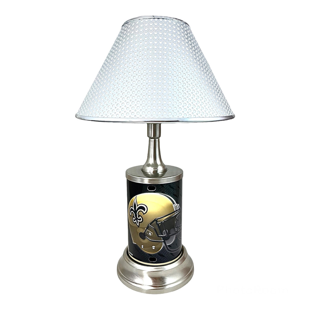 NFL New Orleans Saints Official Metal Sign License Plate Exclusive Collectible Sport Table Desk Lamp Best Gift Ever
