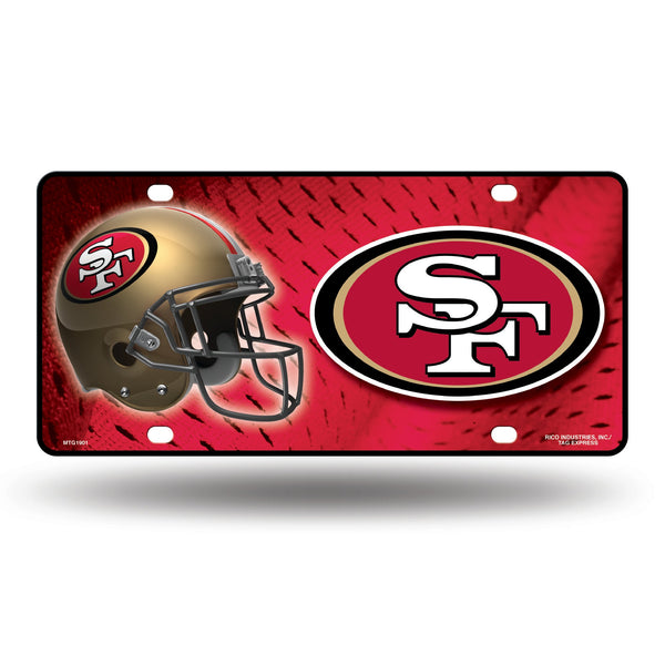 NFL San Francisco 49ers Official Metal Sign License Plate Exclusive Co