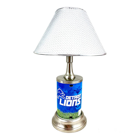 NFL Detroit Lions Official Metal Sign License Plate Exclusive Collectible Sport Table Desk Lamp Best Gift Ever