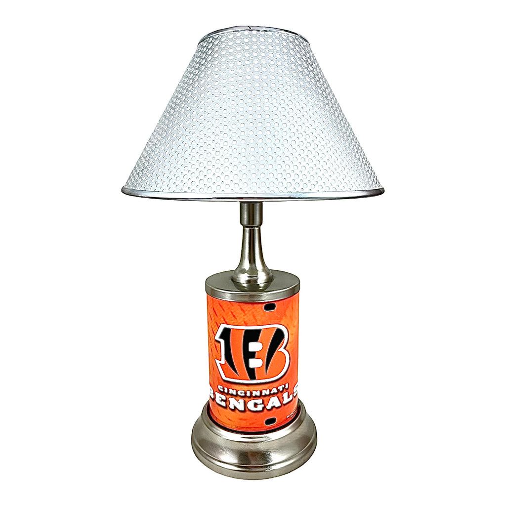 NFL Cincinnati Bengals Official Metal Sign License Plate Exclusive Collectible Sport Table Desk Lamp Best Gift Ever