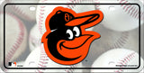 MLB Batilmore Orioles Official License Plate Collectible Table / Desk Lamp.