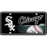 MLB Chicago White Sox Official License Plate Collectible Table / Desk Lamp.