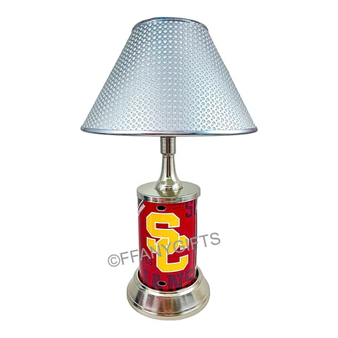 NCAA USC Trojans Official Metal Sign License Plate Exclusive Collectible Sport Table Desk Lamp Best Gift Ever