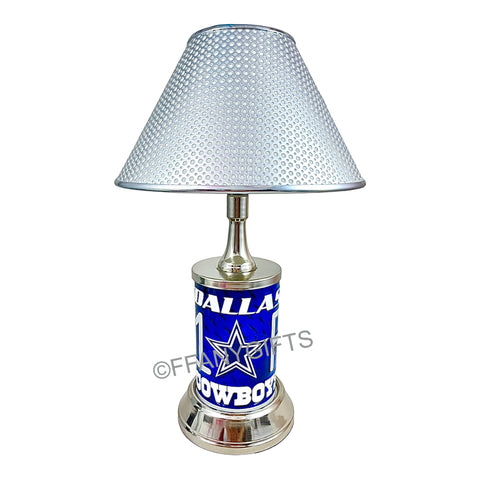 NFL Dallas Cowboys #1 FAN Official Metal Sign License Plate Exclusive Collectible Sport Table Desk Lamp Best Gift Ever