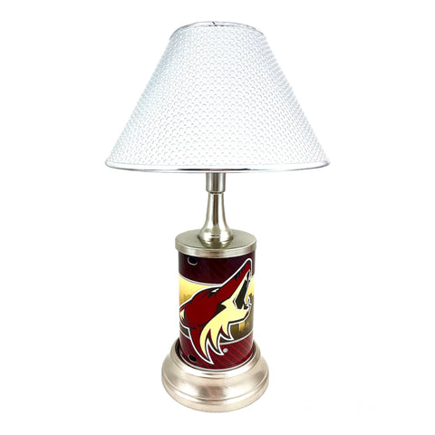 NHL Arizona Coyotes Official Metal Sign License Plate Exclusive Collectible Sport Table Desk Lamp Best Gift Ever