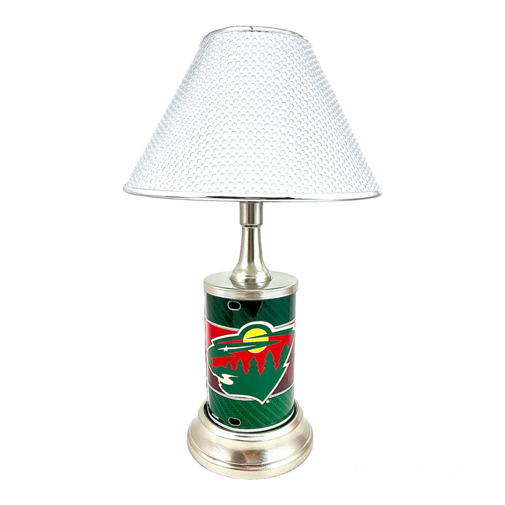 NHL Minnesota Wild Official Metal Sign License Plate Exclusive Collectible Sport Table Desk Lamp Best Gift Ever