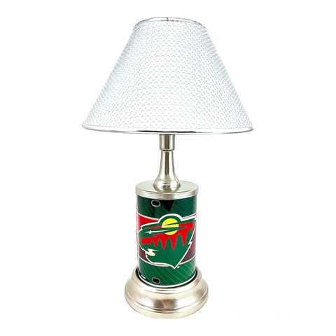 NHL Minnesota Wild Official Metal Sign License Plate Exclusive Collectible Sport Table Desk Lamp Best Gift Ever