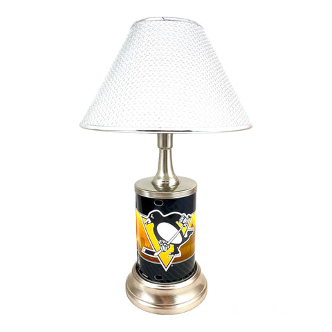 NHL Pittsburgh Penguins Official Metal Sign License Plate Exclusive Collectible Sport Table Desk Lamp Best Gift Ever