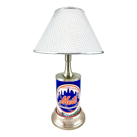 MLB New York Mets Official Metal Sign License Plate Exclusive Collectible Sport Table Desk Lamp Best Gift Ever