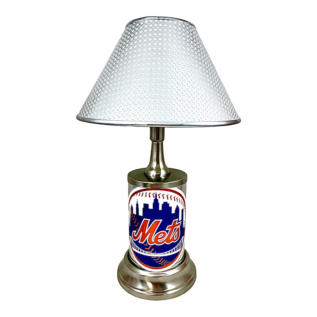 MLB New York Mets Official Metal Sign License Plate Exclusive Collectible Sport Table Desk Lamp Best Gift Ever