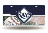 MLB Tampa Bay Rays Official License Plate Collectible Table / Desk Lamp.