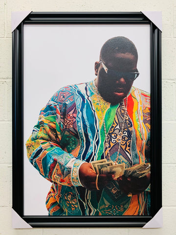 24"x36" The Notorious B.I.G. 'Biggie Smalls' Coogie Sweater Counting Cash