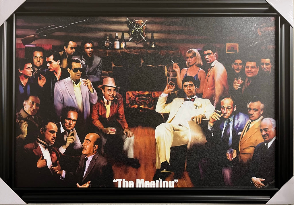 24"x36" The Meeting - Mafia, Goodfellas, Godfather, Sopranos, Scarface