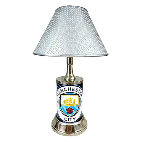 Manchester City Metal License Plate Collectible Table / Desk Lamp