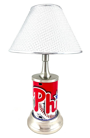MLB Philadelphia Phillies Official License Plate Collectible Table / Desk Lamp