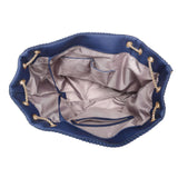 78095 2-Pcs Large Satin Faux Leather Shoulder Tote Handbag W/ Clutch Purse SALE.