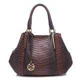 79082 Alligator Embossed 2-In-1 Faux Leather Cross-body Tote Purse Clearance.
