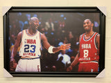 Michael Jordan & Kobe Bryant - All-Star Game 24x36 Handmade Framed Poster
