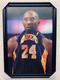 Kobe Bryant - Chewing Jersey 24x36 Handmade Framed Poster