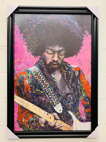 24"x36" Jimi Hendrix Electric Glow by Stephen Fishwick