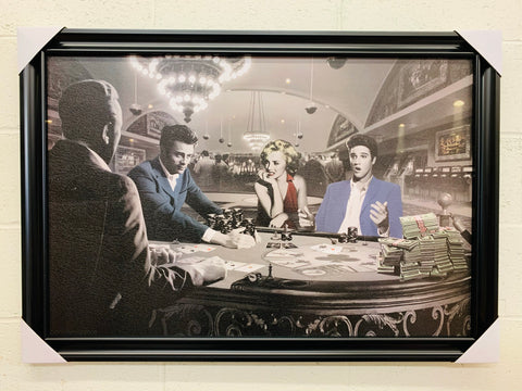 24"x36" Royal Flush - Elvis Presley, James Dean & Marilyn Monroe