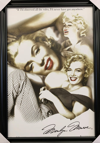 24"x36" Marilyn Monroe - "If I'd observed all the rules, I'd never have got anywhere."