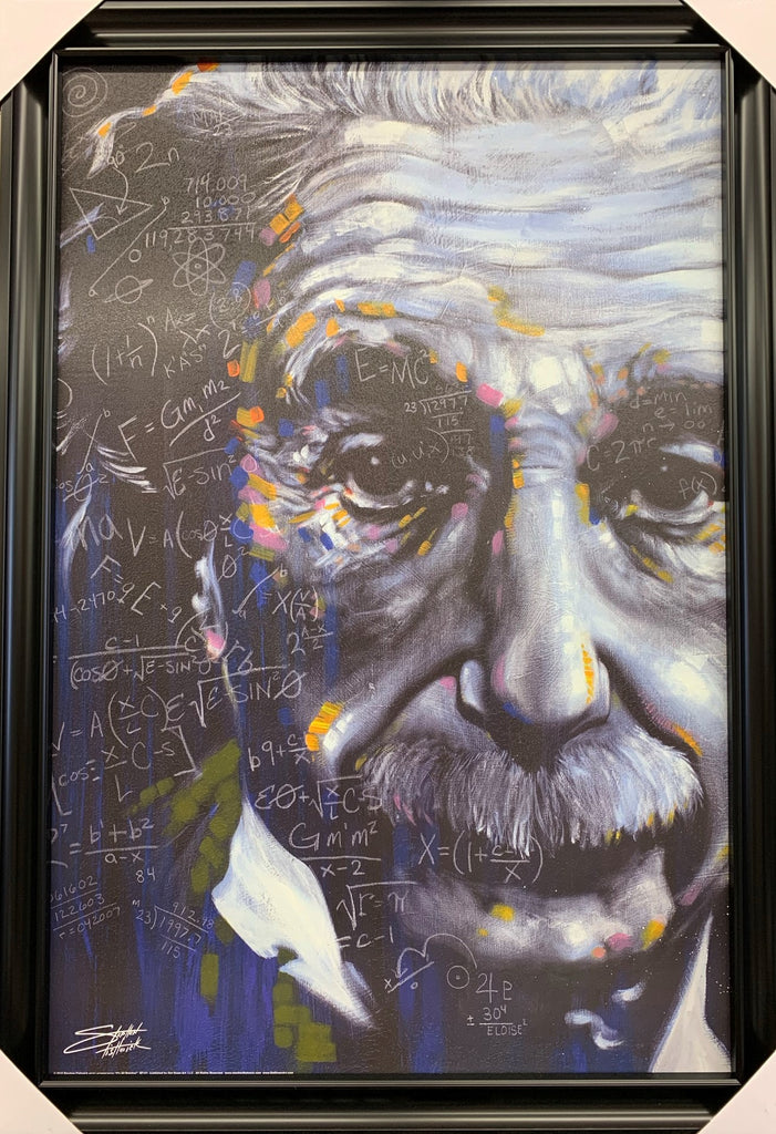 24"x36" Albert Einstein - It's All Relative By Stephen Fishwick.