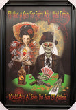 24"x36" Loser by Gary Kroman - Skeleton Playing Poker.