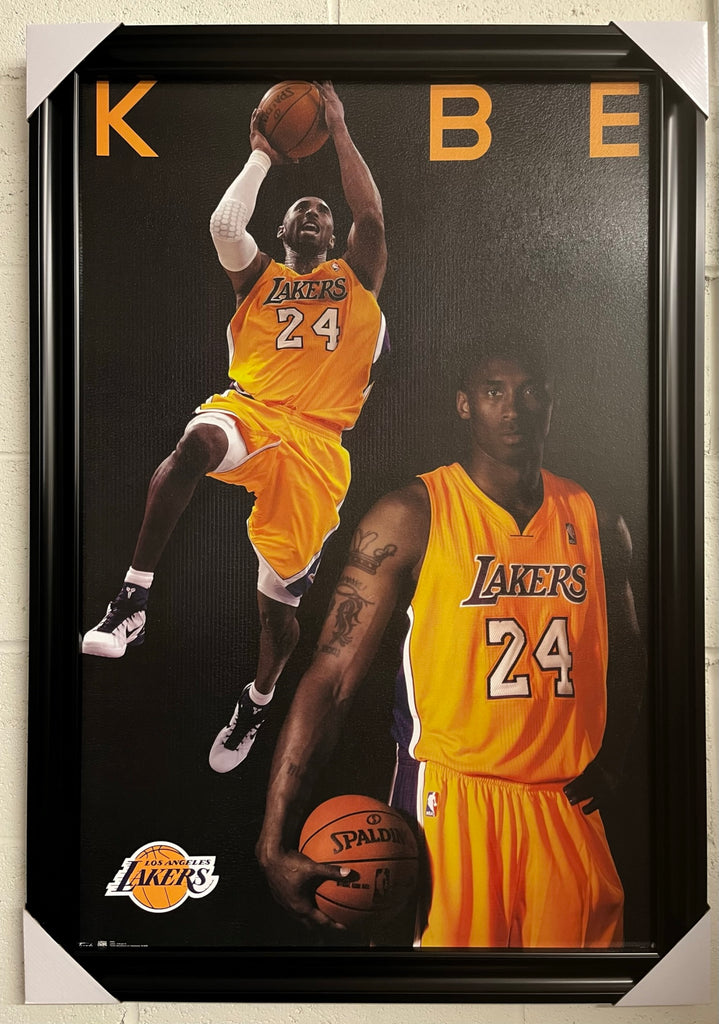 Kobe Bryant -  Jump Shot 24x36 Handmade Framed Poster