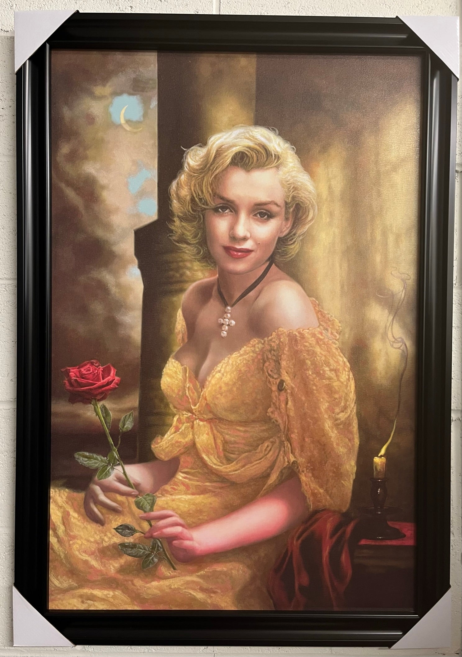 marilyn monroe lace dress Marilyn Monroe in Black Lace Nightgown Print. Art Prints, Posters & Puzzles from Fine Art Storehouse